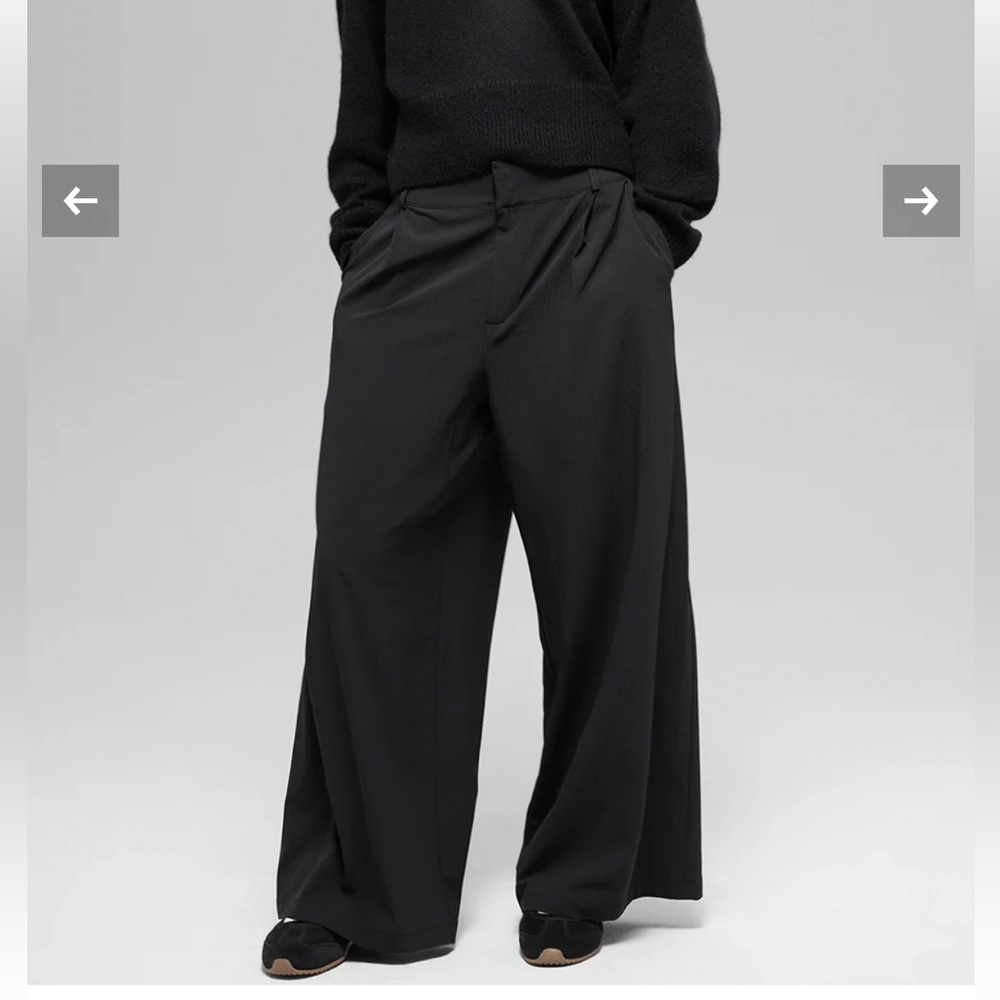 ALO Yoga Black Wide-Leg Women's Pants